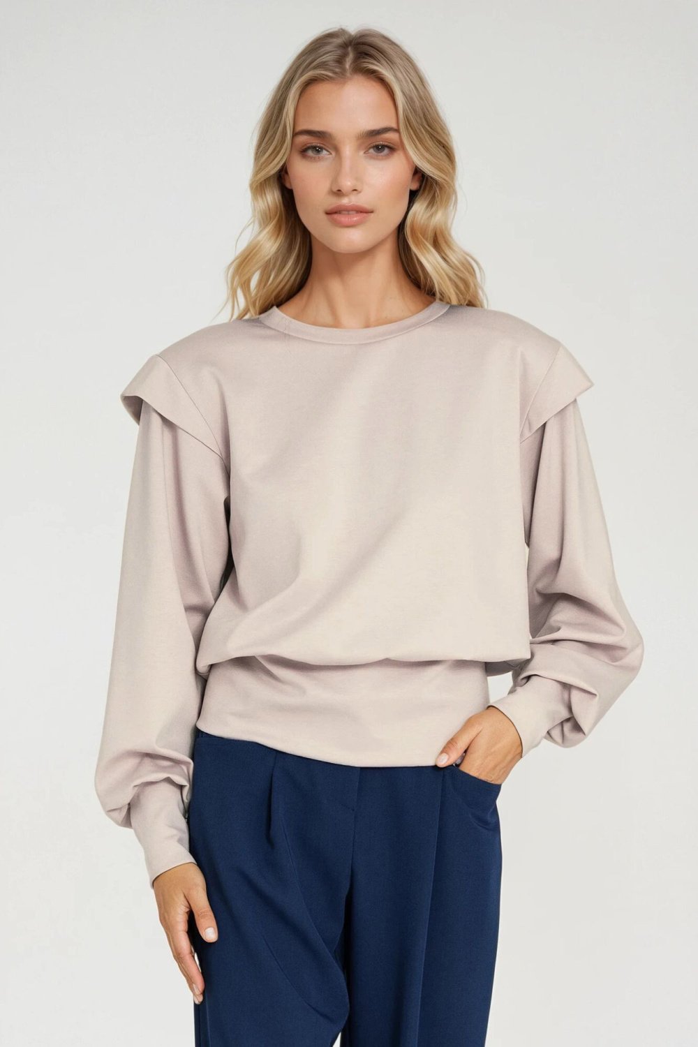 blouse model 219783 Nife (Nife_Bluza_z_wysokimi_ściągaczami_BL10)